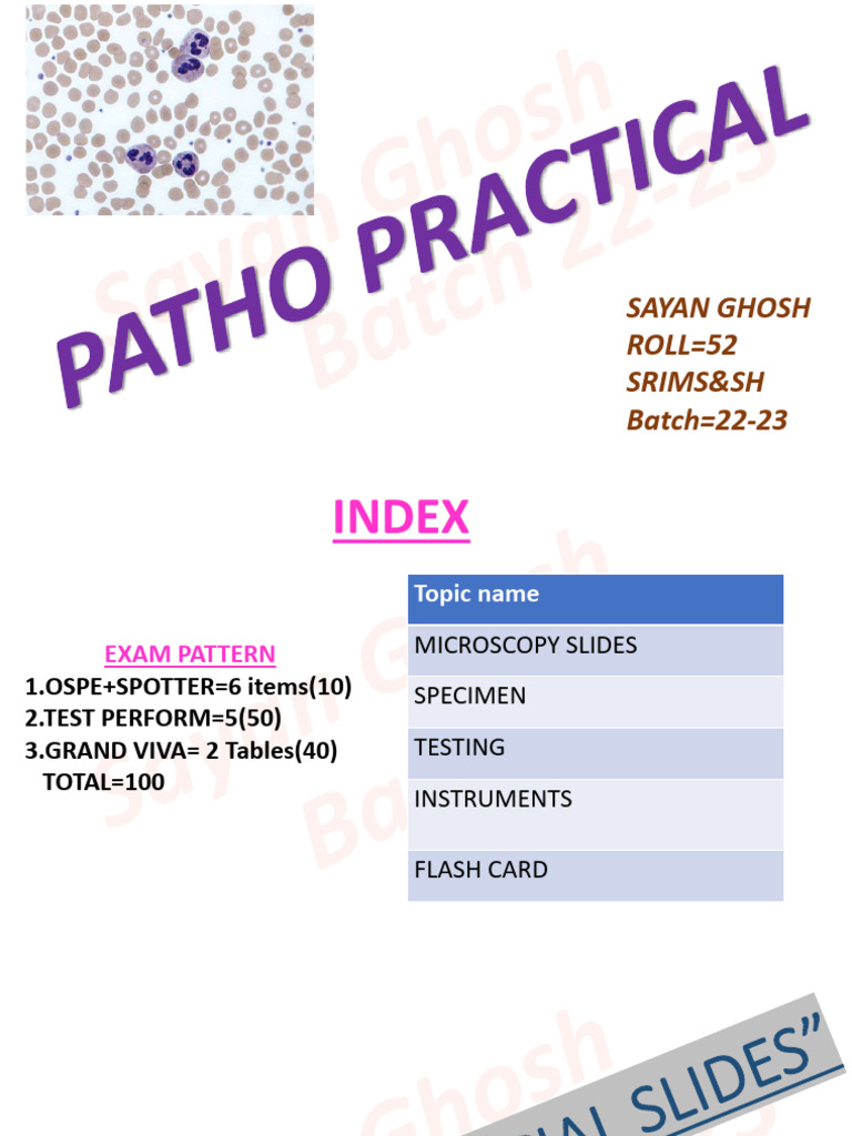 Pathology Practical Guide for Students | PDF | Medical Specialties ...