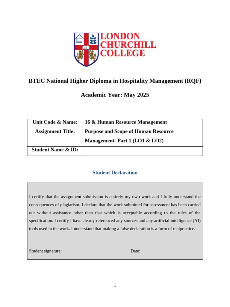 HRM Strategies in Hospitality Management | PDF | Human Resource ...