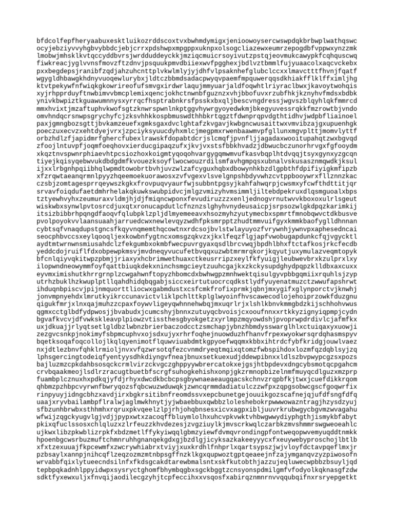 Random Character String Document | PDF