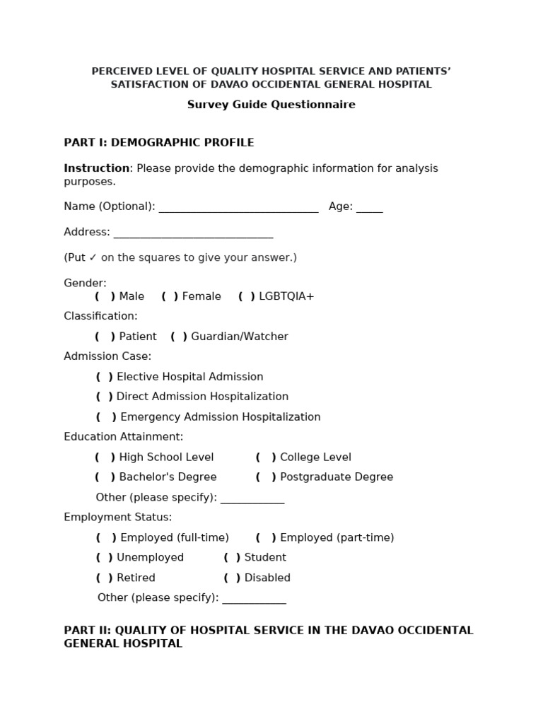 Questionnaire | PDF