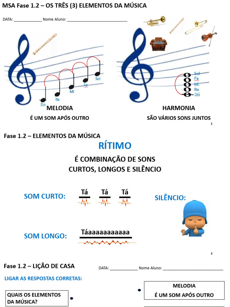 Elementos da Música: Melodia, Harmonia e Ritmo | PDF