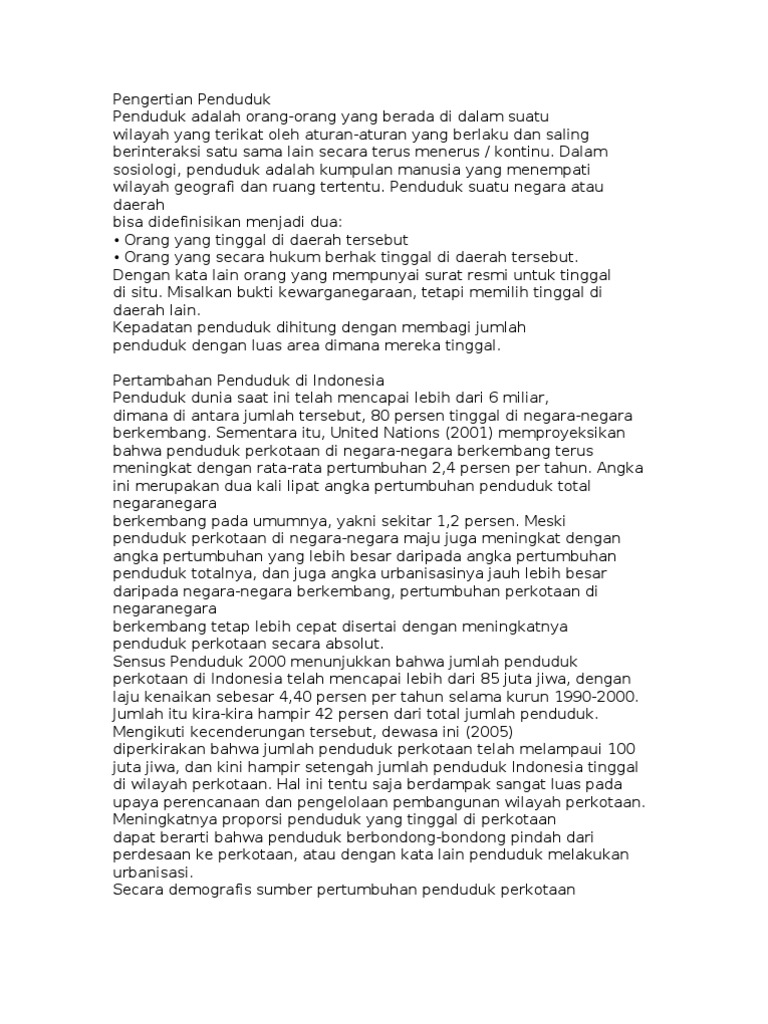 Jelaskan Pengertian Penduduk Angkoo