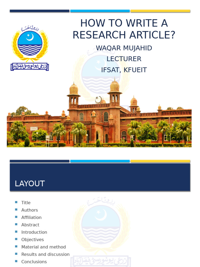 How To Write A Research Article | PDF | Abstract (Summary)