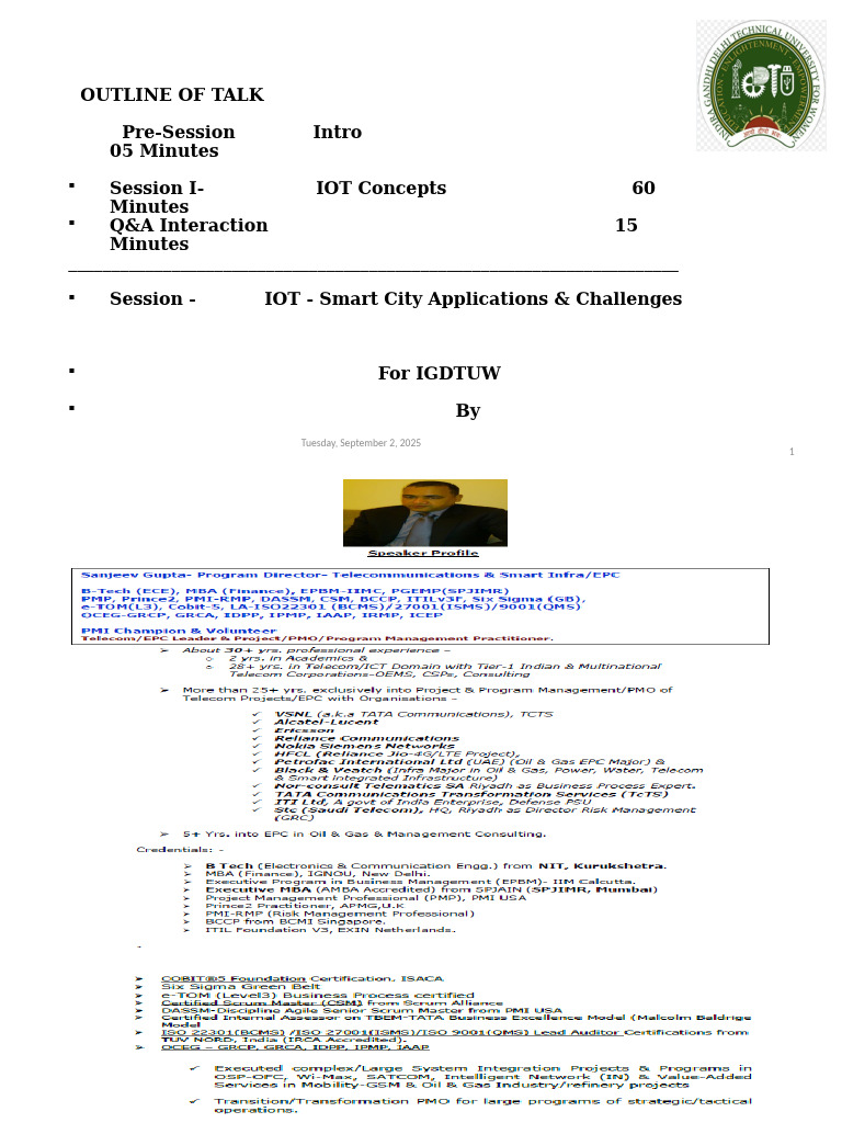 IOT Smart City Applications | PDF | Internet Of Things | Computer Security