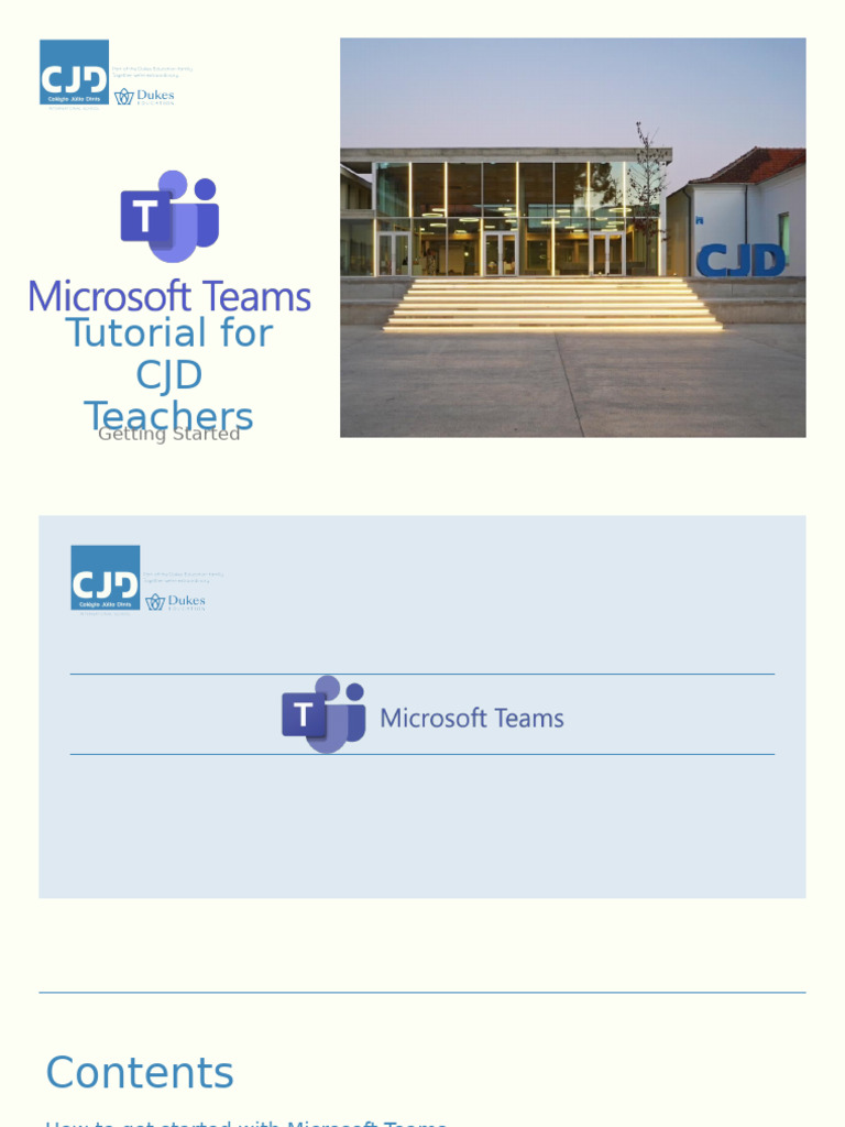 Microsoft Teams Guide for CJD Teachers | PDF | Computer File | Software