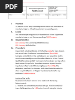 Weekly Pest Control Checklist | PDF