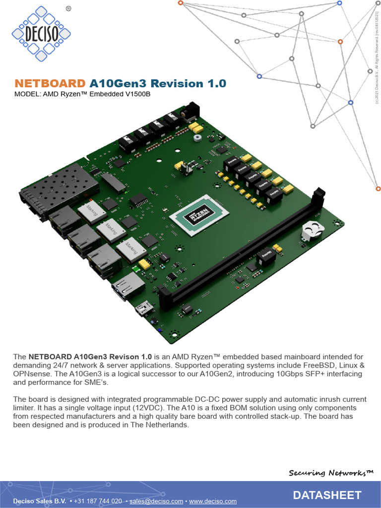 NETBOARD A10Gen3 AMD Ryzen Datasheet | PDF | Embedded System | System ...