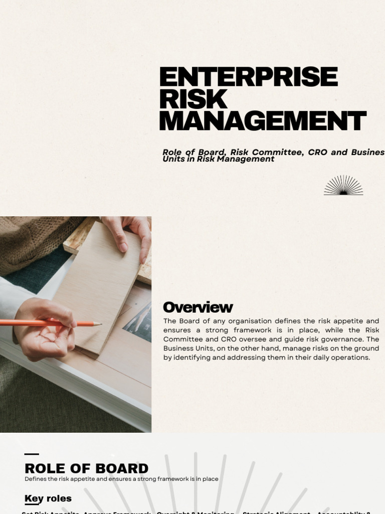 Enterprise Risk Management Roles Explained | PDF | Risk Management | Risk