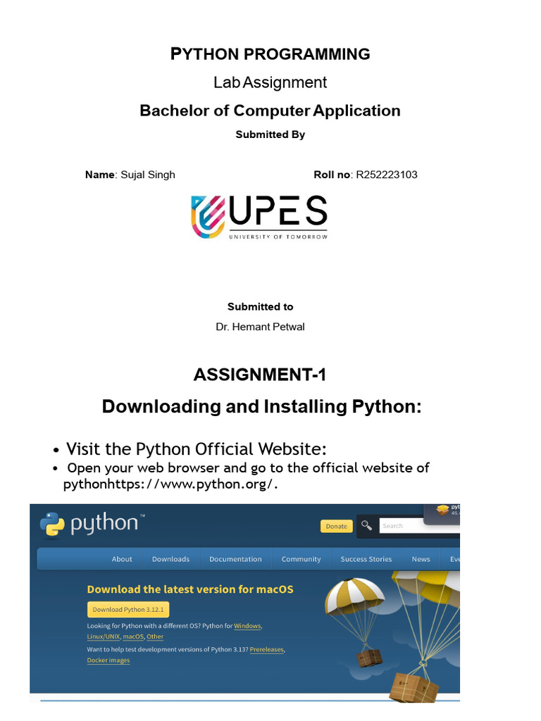 Python Programming Lab Assignments Guide | PDF | String (Computer ...