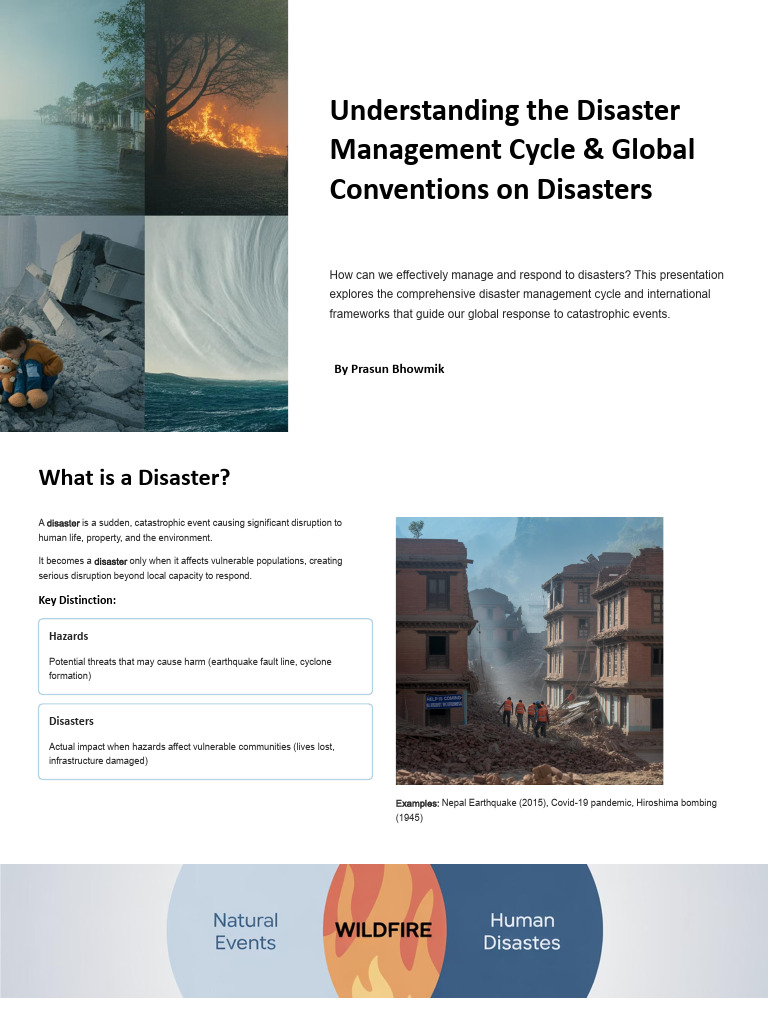 Seminar on Disaster Management Cycle | PDF | Natural Disasters ...