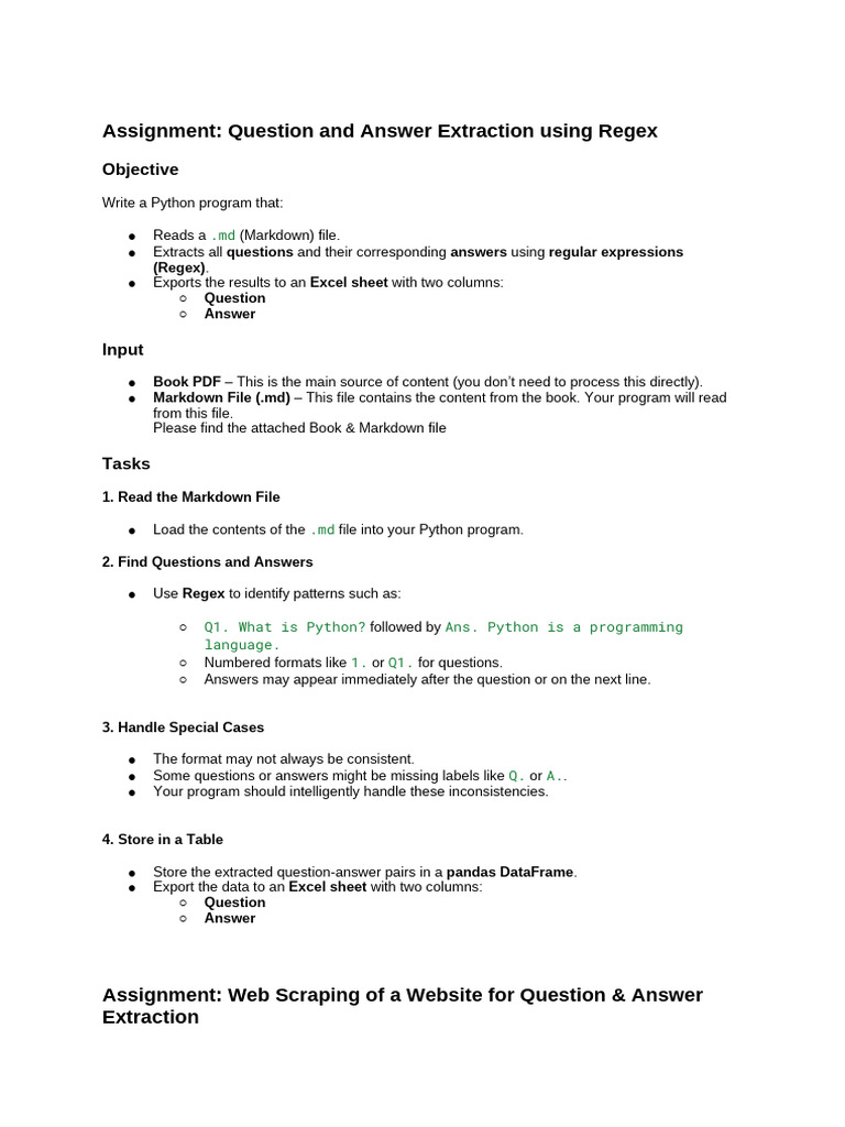 Machine Learning Assessment | PDF | Microsoft Excel | Regular Expression