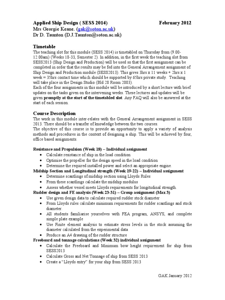 Intr Ship Design 2011 | PDF | Naval Architecture | Ships