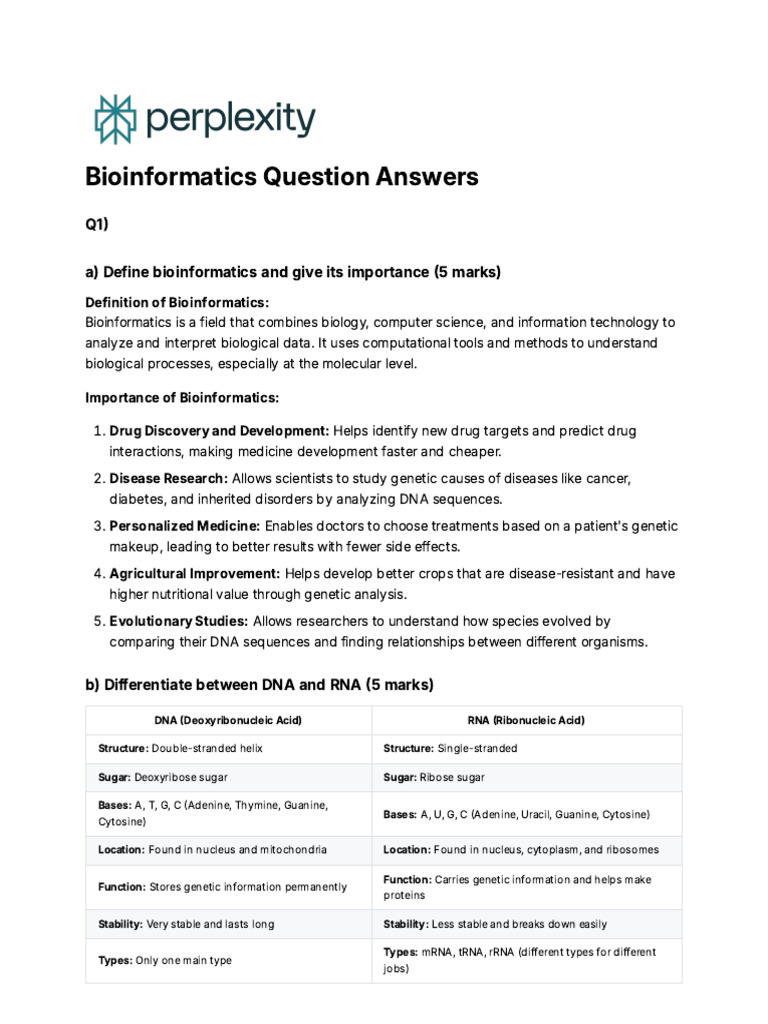 Bioinformatics: Key Concepts and Applications | PDF | Gene | National ...