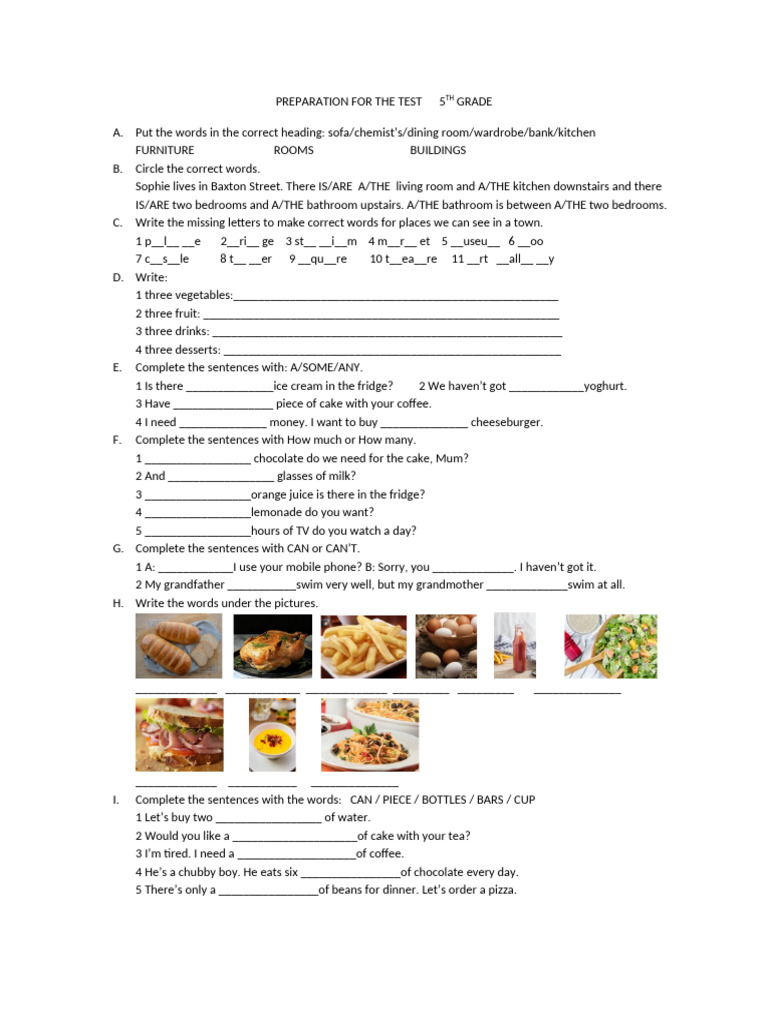 5th Preparation For The Test | PDF