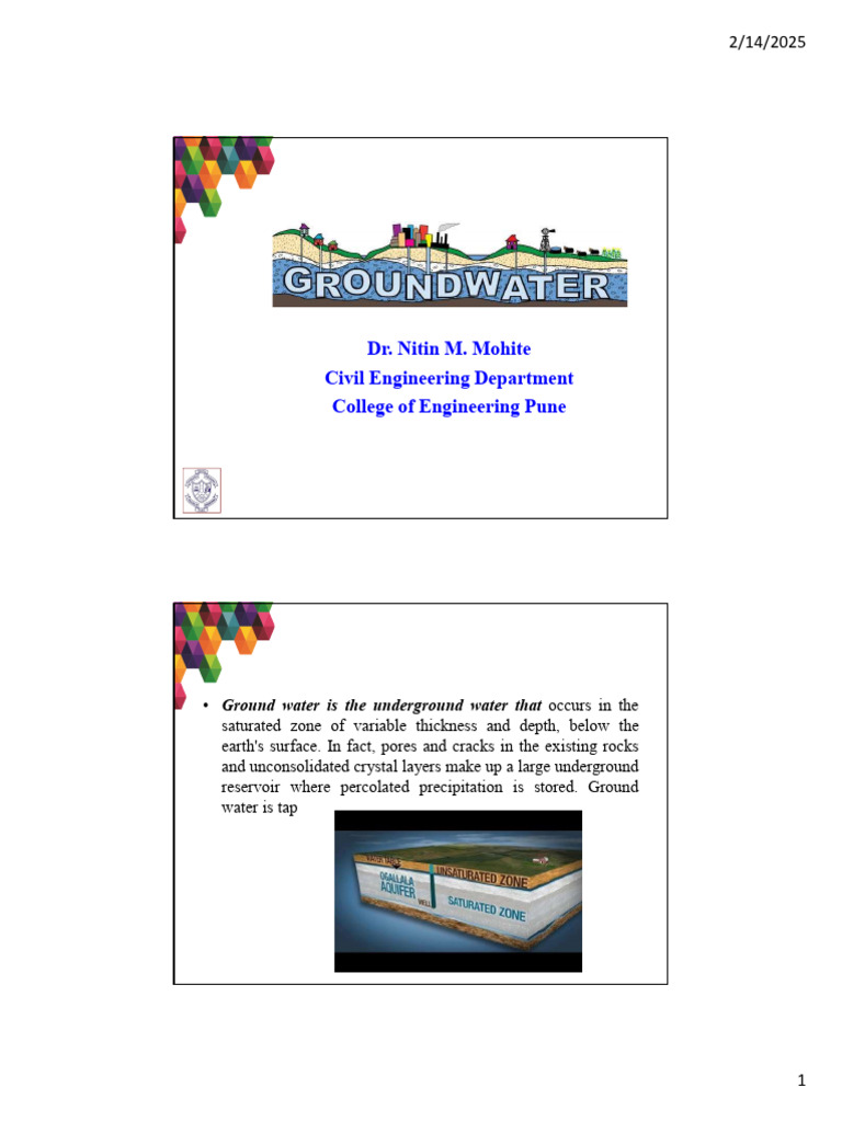 3 Ground Water Hydrology | PDF | Aquifer | Groundwater