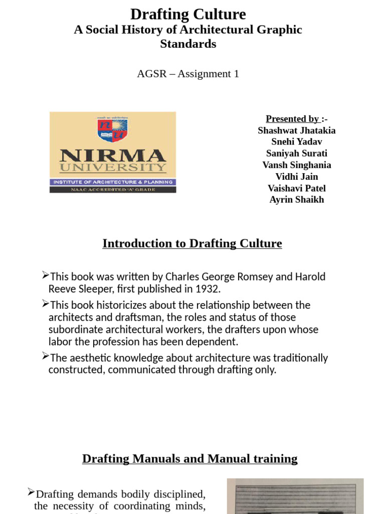 Drafting Culture FINAL | PDF | Vocational Education | Technical Drawing