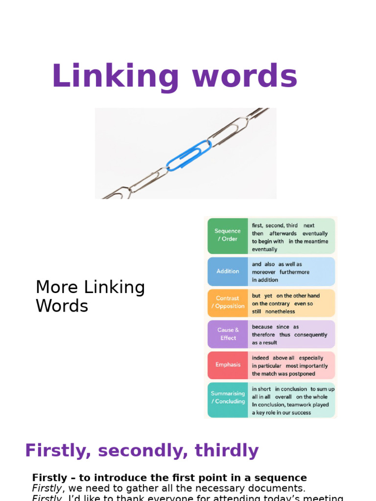 Effective Linking Words for Clarity | PDF