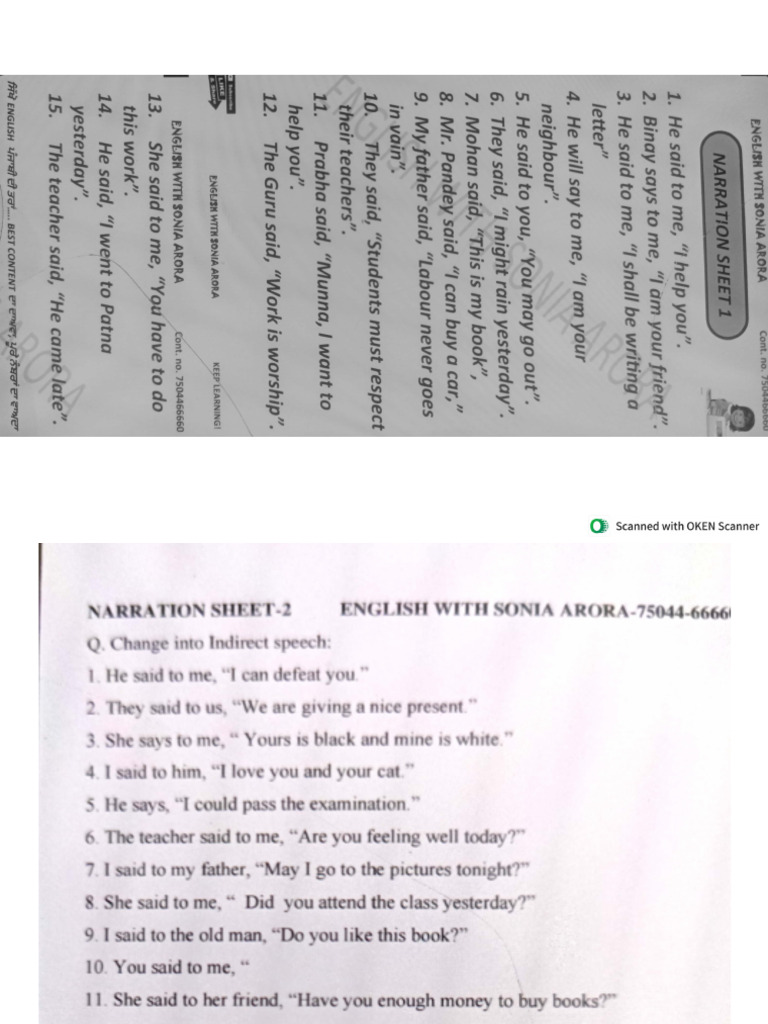 Narration Sonia Mam | PDF