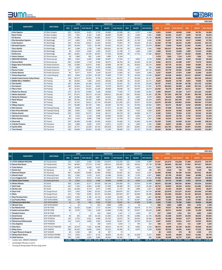 Portofolio Simpanan Ritel RMFT 30.06.2024 | PDF