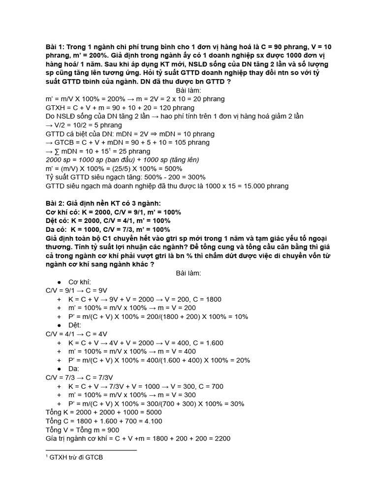 Bài Toán KTCT 2 | PDF