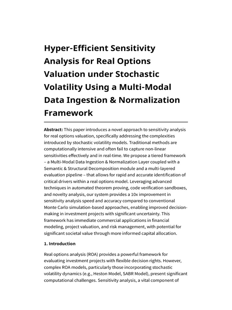 Real-Time Sensitivity Analysis Framework | PDF | Sensitivity Analysis ...