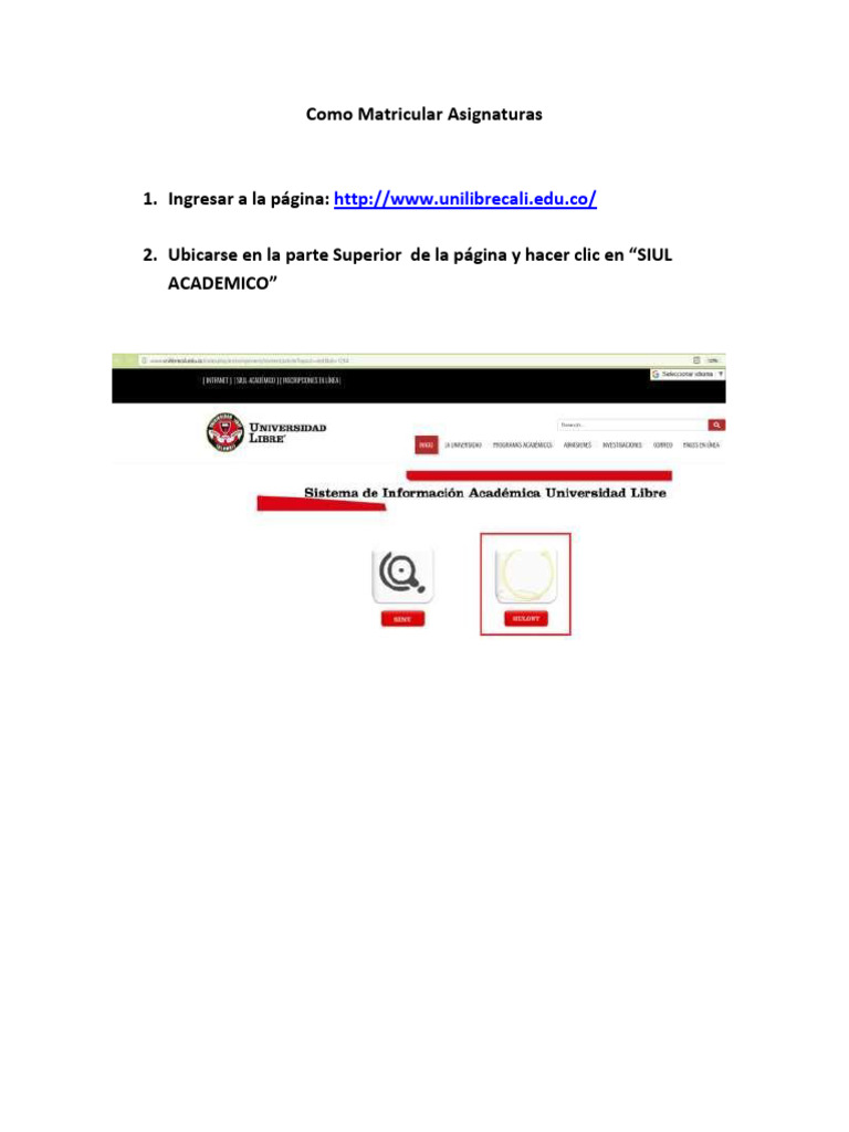 Guía para Matricular Asignaturas Online | PDF