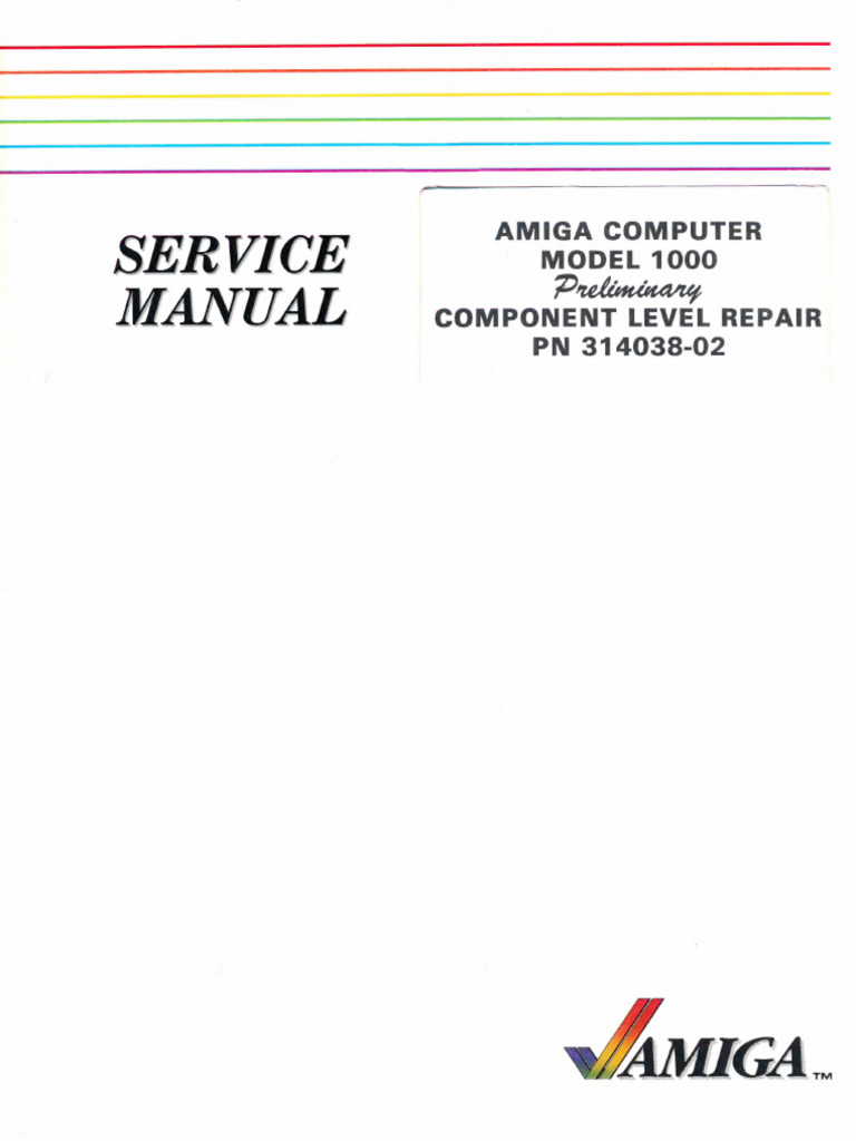 Amiga 1000 Component Repair Guide | PDF | Booting | Random Access Memory
