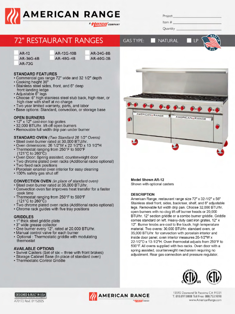 Specsheet | PDF
