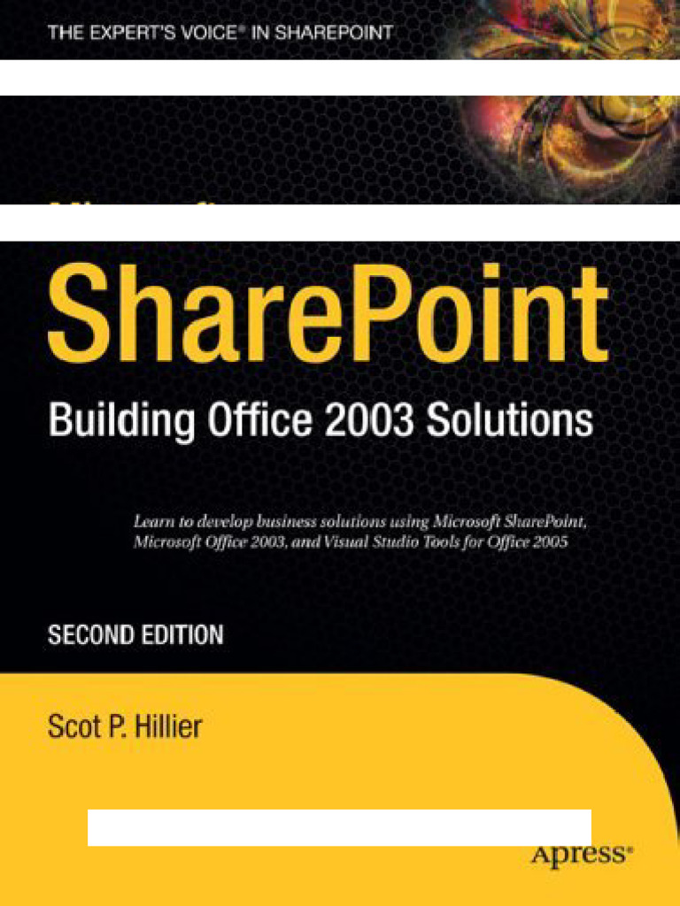 SharePoint Office 2003 Solutions Guide | PDF | Share Point | Microsoft