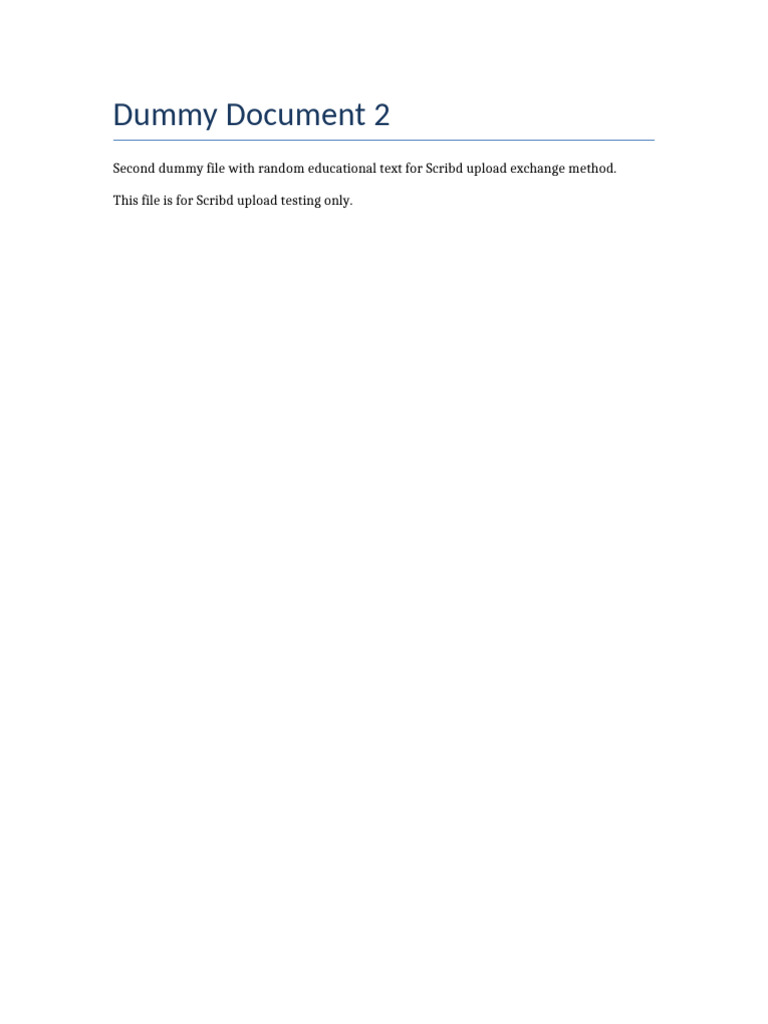 Dummy Document 2 | PDF