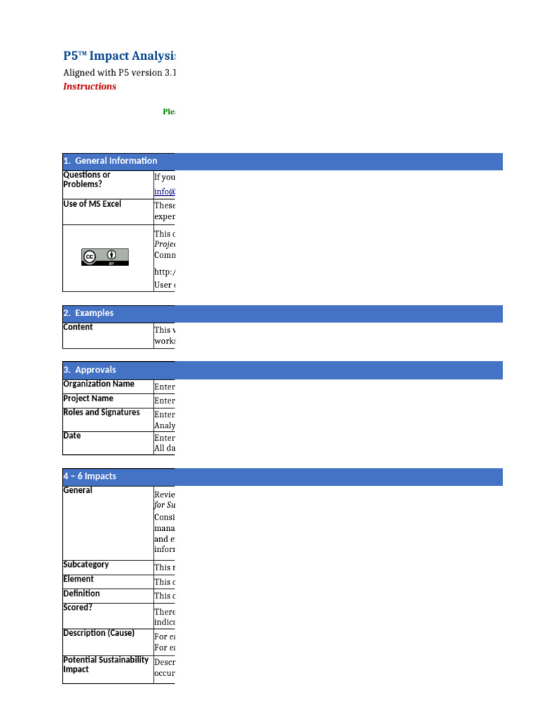 P5™ Impact Analysis Guide 3.1 | PDF | Supply Chain | Sustainability