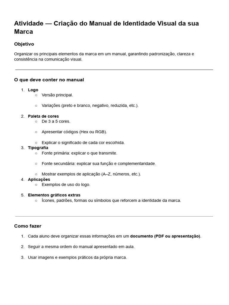 Manual de Identidade Visual da Marca | PDF