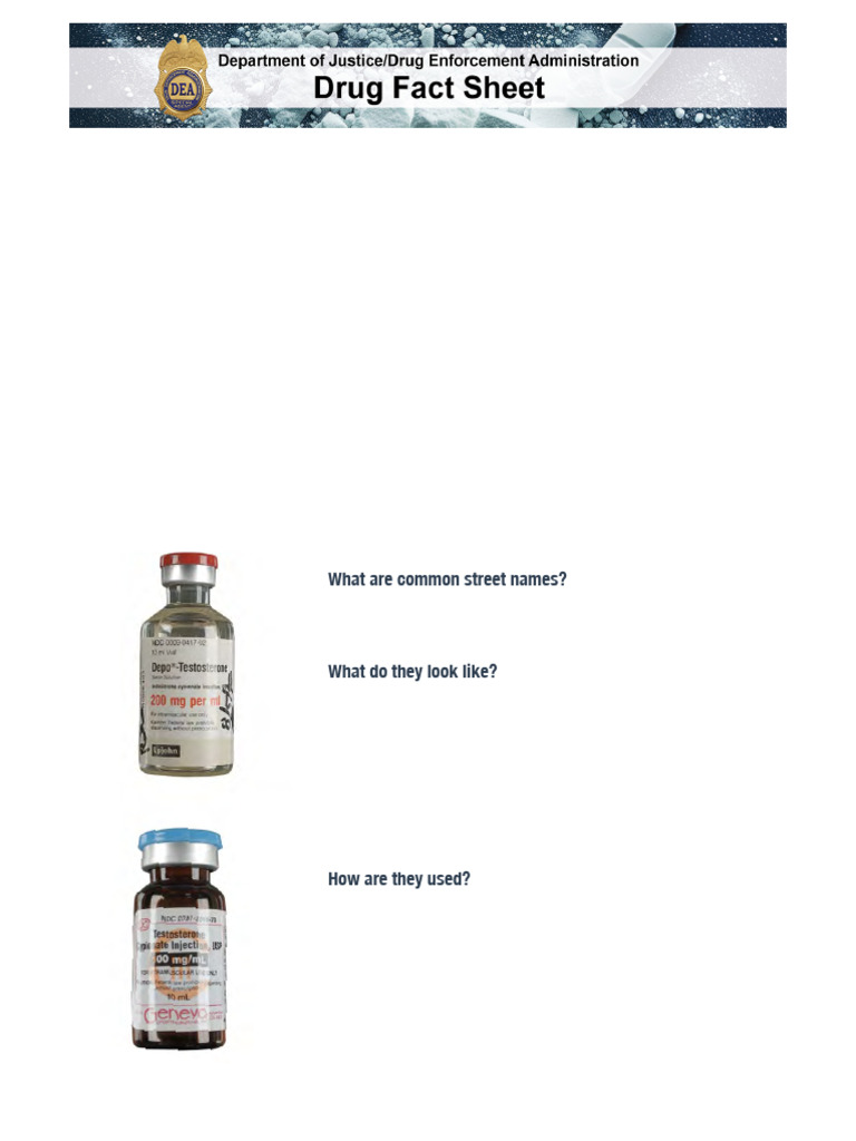 Steroids Drug Fact Sheet | PDF | Medical Specialties | Clinical Medicine