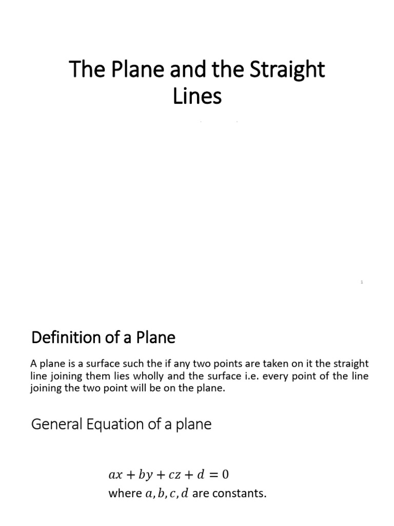 Understanding Planes and Lines | PDF | Line (Geometry) | Mathematical ...