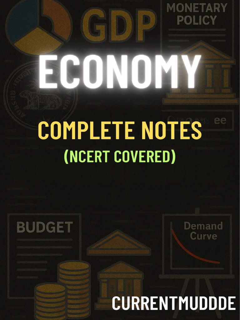 Economy Best Notes by CM | PDF | Price Elasticity Of Demand | Demand
