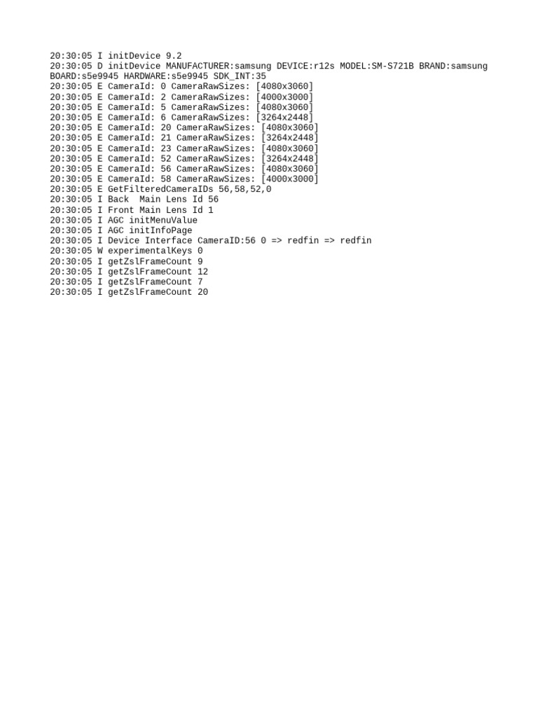 Samsung r12s Camera Specifications | PDF