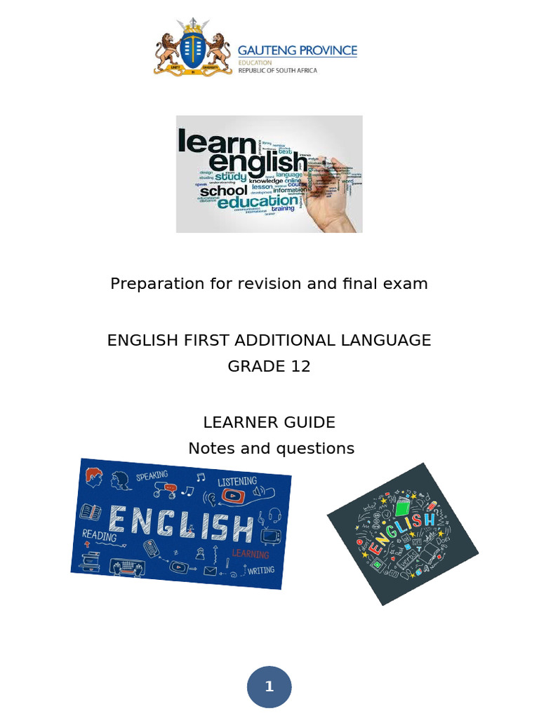Grade 12 English Exam Revision Guide | PDF | Advertising | Reading ...