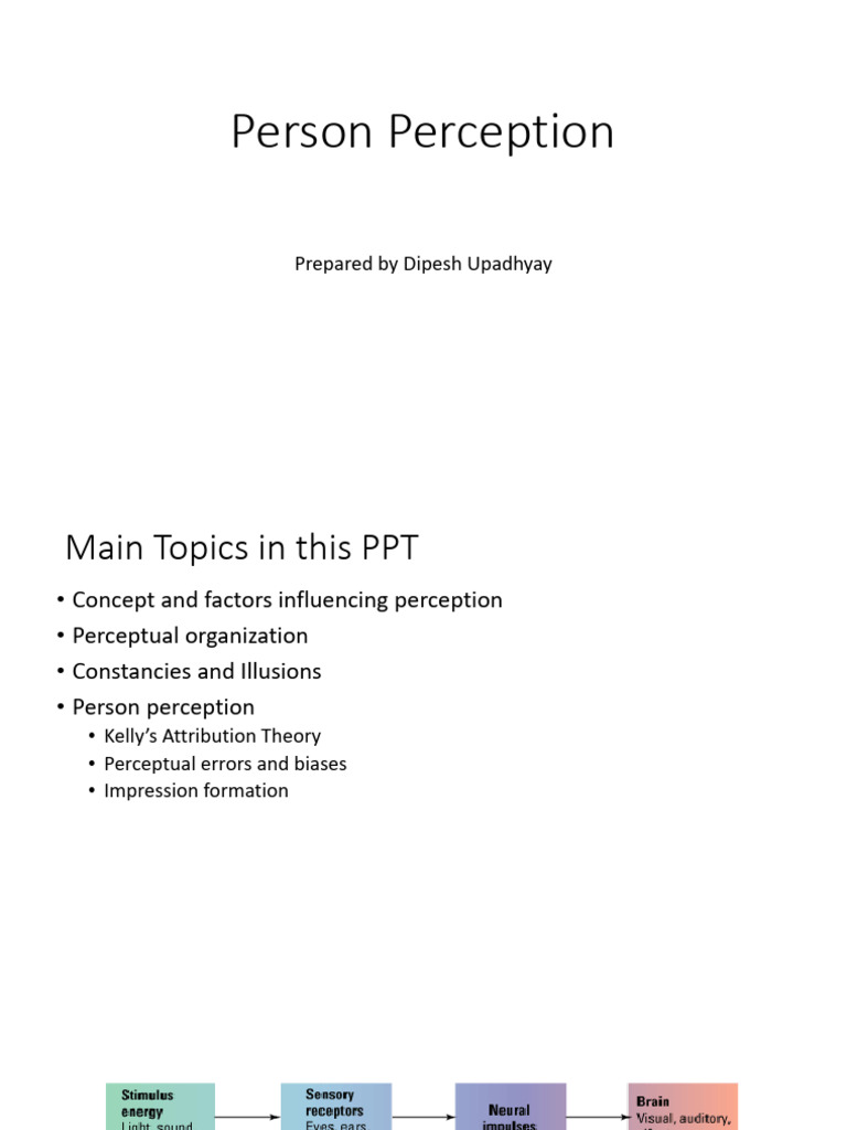 Understanding Person Perception and Sensation | PDF | Perception | Senses