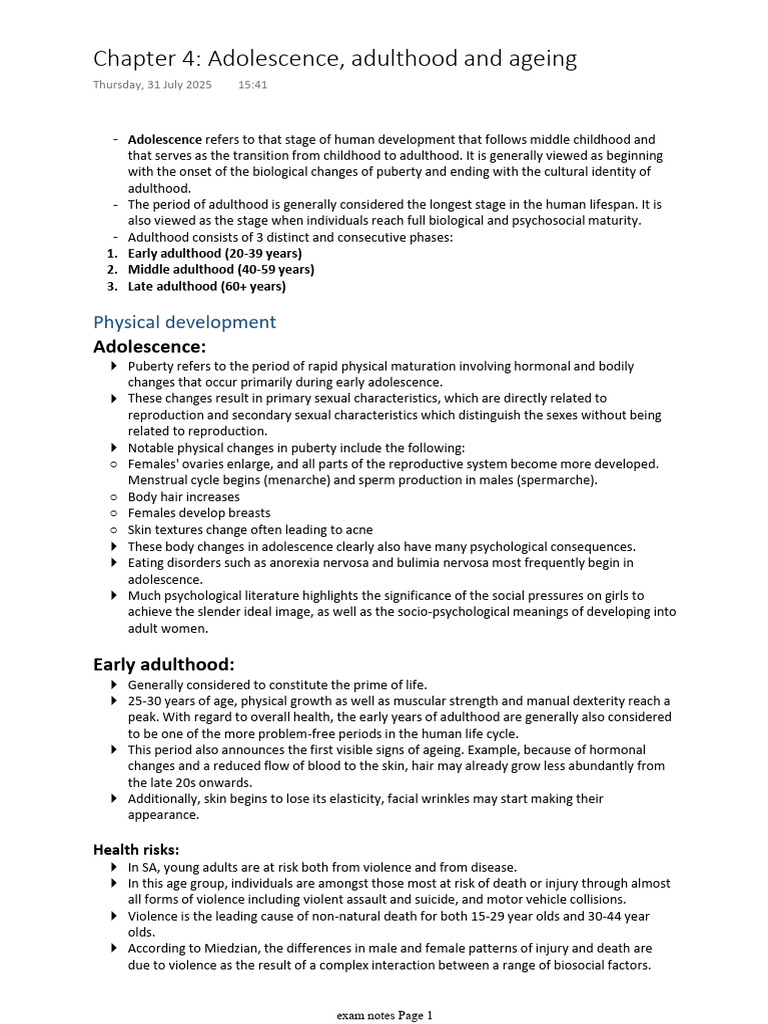 Stages of Human Development: Adolescence to Adulthood | PDF | Identity ...