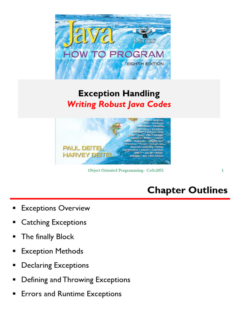 Java Exception Handling Guide | PDF | Software Engineering | Computer ...