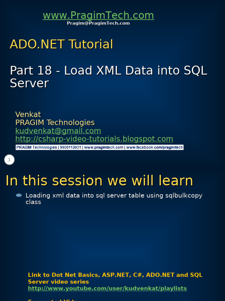 Load XML Data into SQL Server | PDF