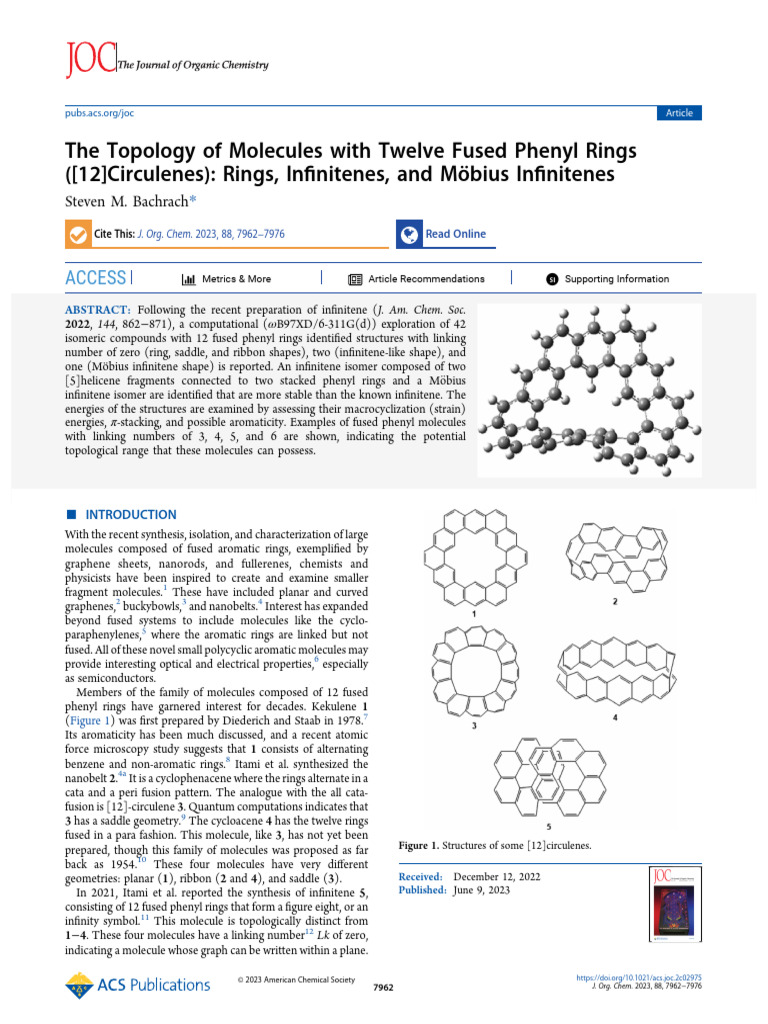 The Topology of Molecules With Twelve Fused Phenyl Rings ([12 ...