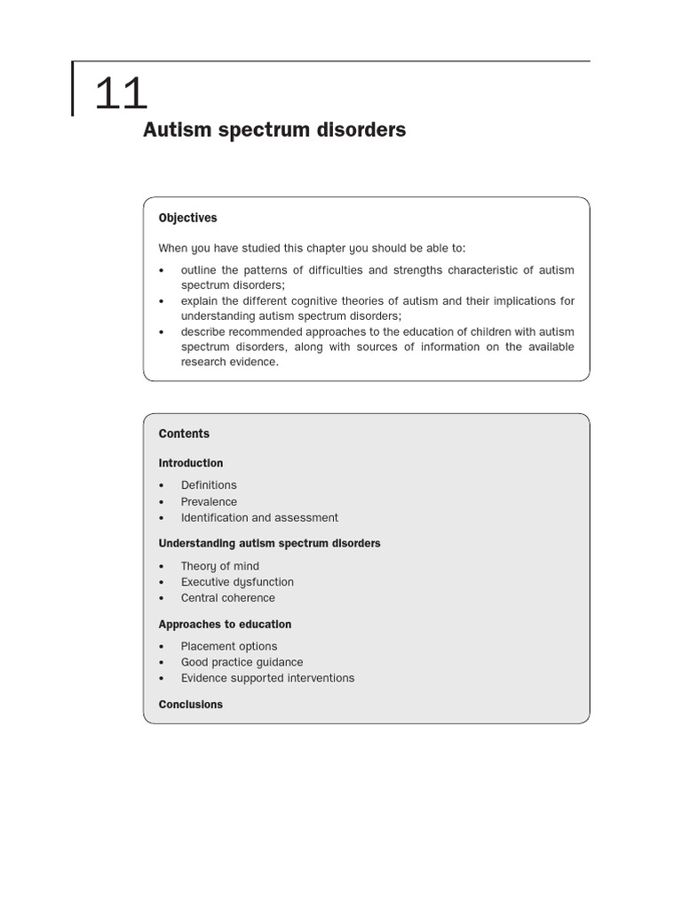 Understanding Autism Spectrum Disorders | PDF | Autism | Behavioural ...