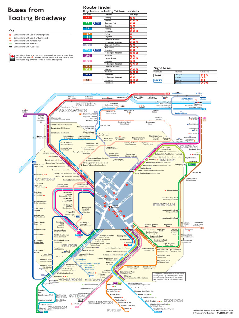 Tooting Broadway Bus Routes Overview | PDF | London | Bus Transport