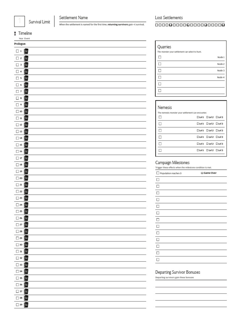 Settlement Survival and Milestones Guide | PDF | Video Games