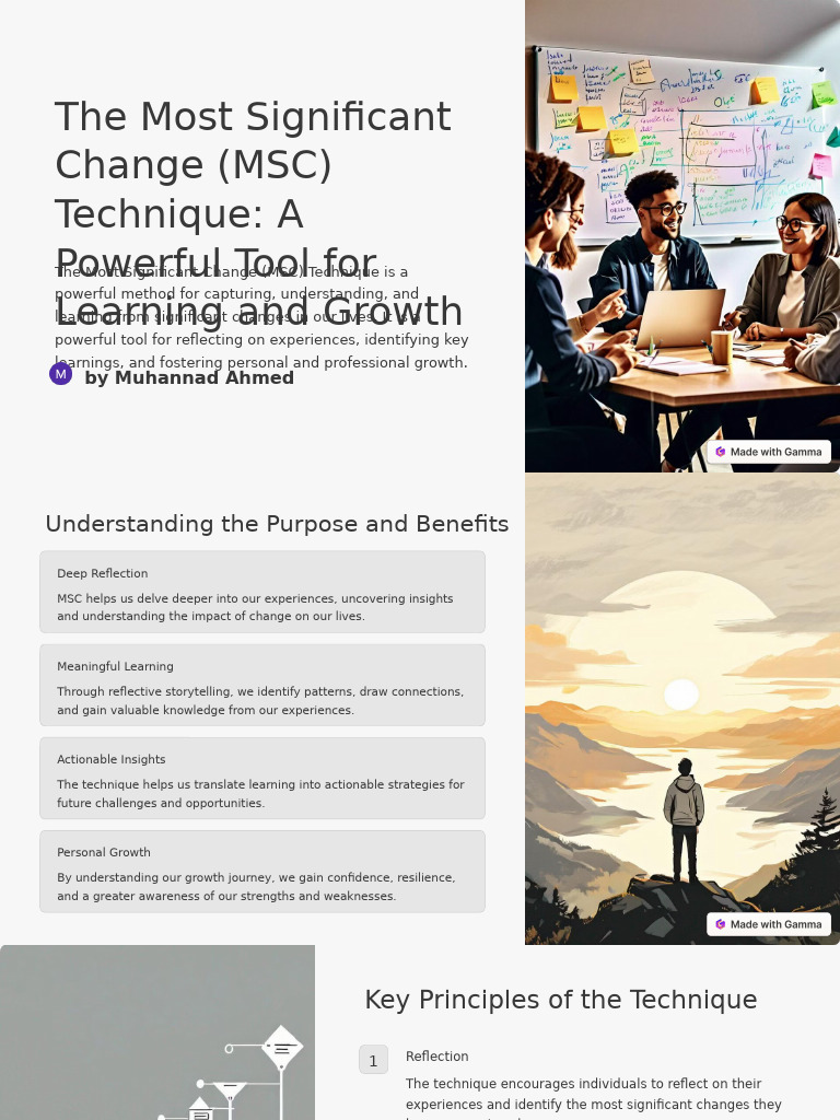 The Most Significant Change MSC Technique A Powerful Tool For Learning ...