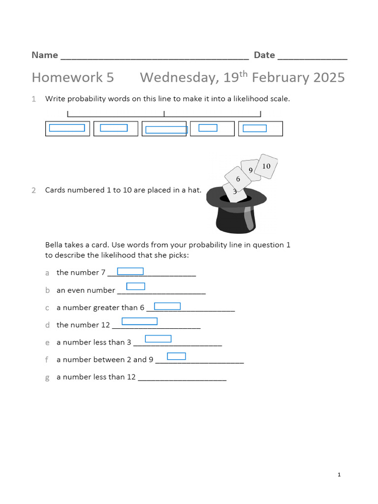 Year 5 Maths Homework - 5 | PDF