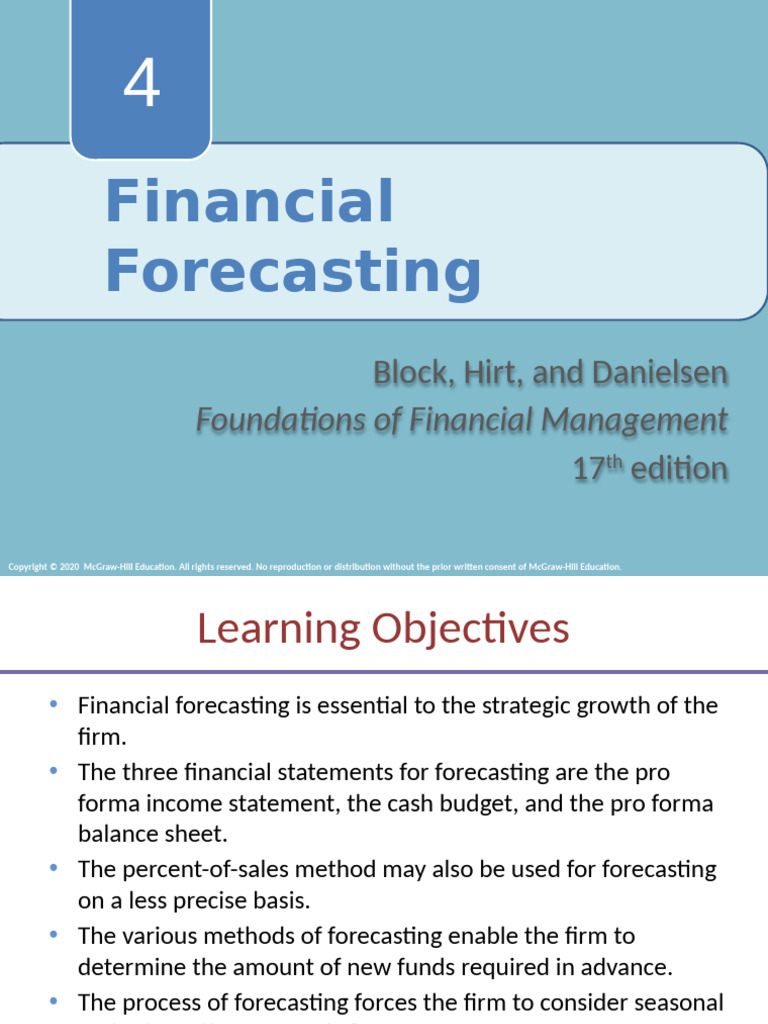 Financial Forecasting | PDF | Cost Of Goods Sold | Expense