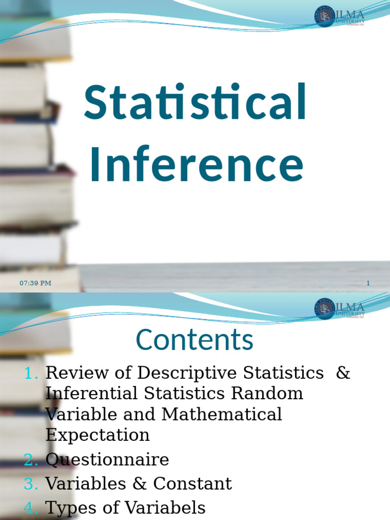 Statistical Inference and Data Analysis | PDF | Level Of Measurement ...