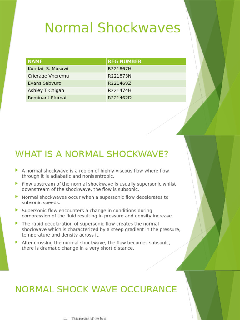 Understanding Normal Shockwaves | PDF | Shock Wave | Fluid Dynamics